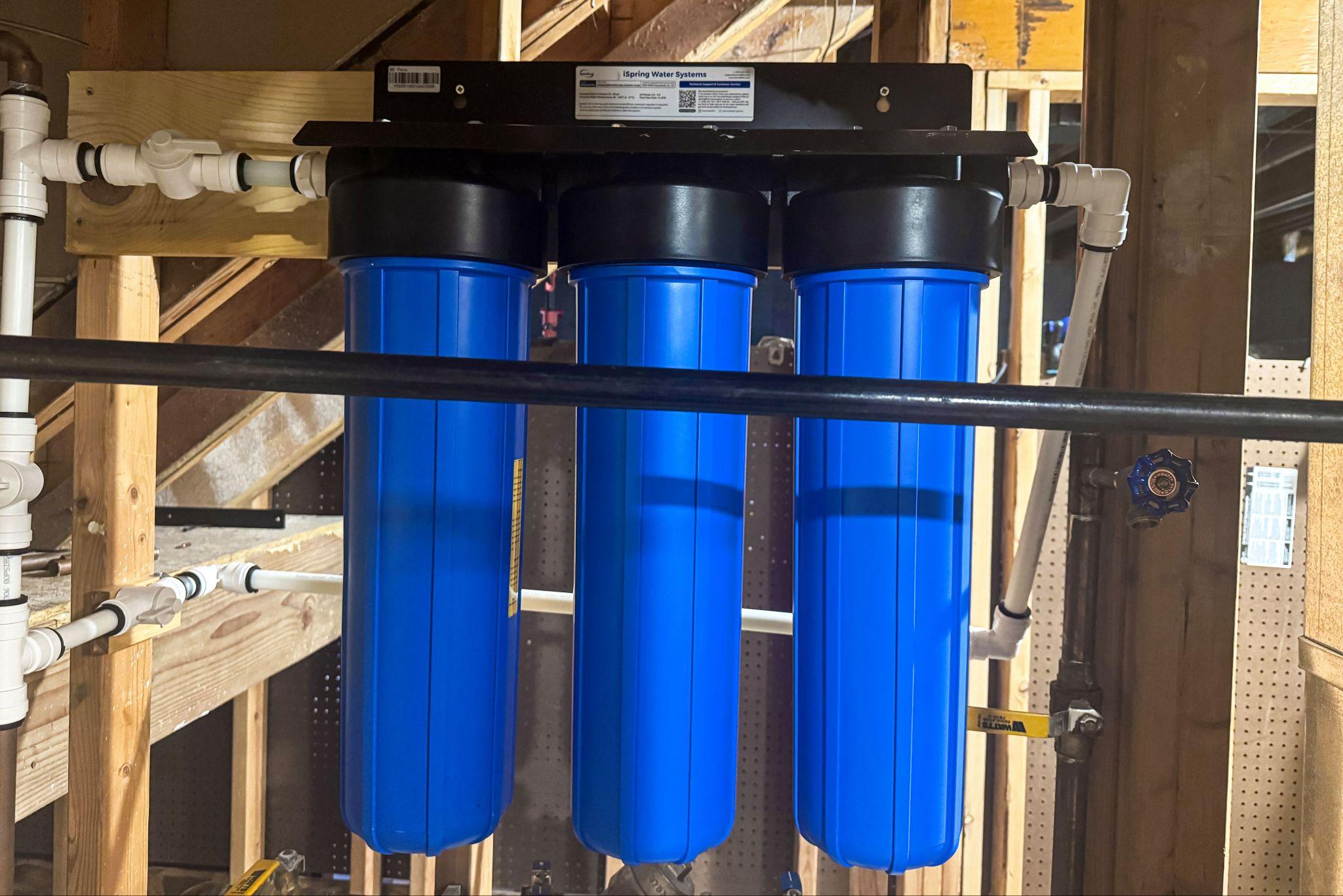 Installed whole house filtration system
